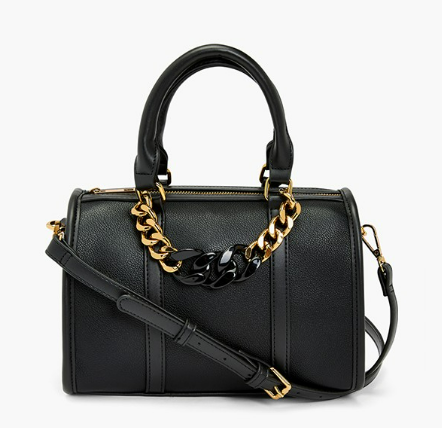 black bag, black purse,