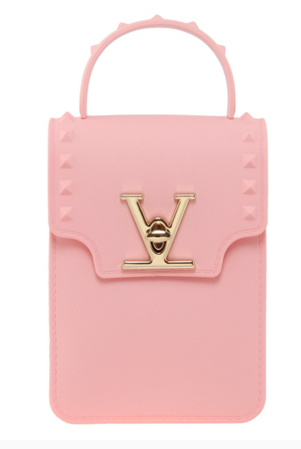 silicone bag, bag, mini bag, mini purse, light pink purse, crossbody,