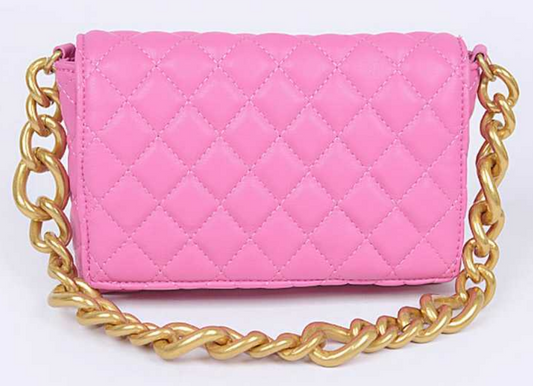 pink chain bag, crossbody bag, pink purse