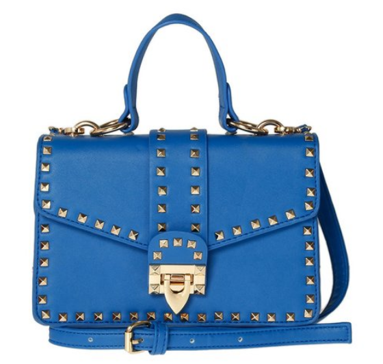blue studded bags ,blue bag, blue purse ,crossbody bag,