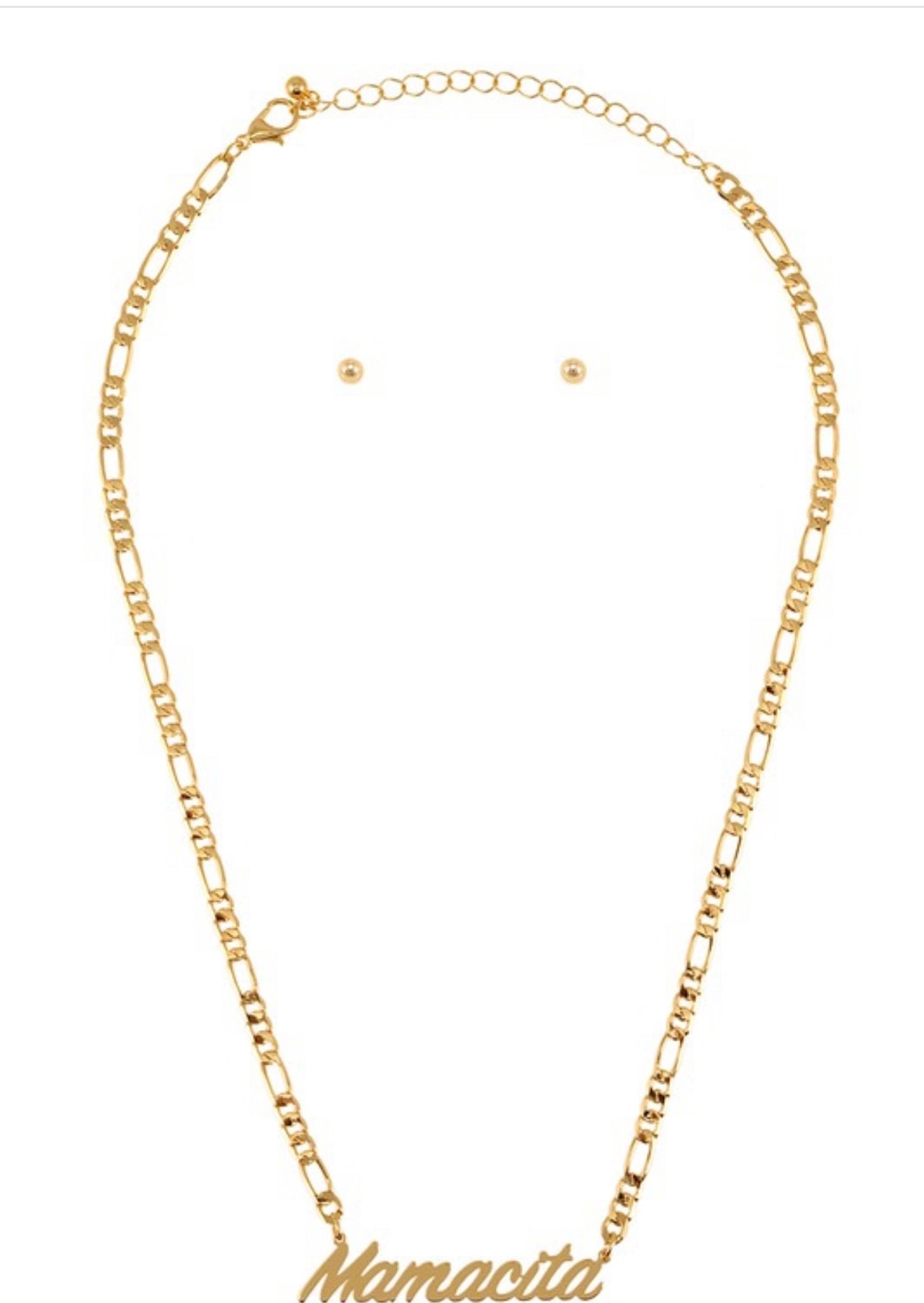 gold necklace, link necklace ,