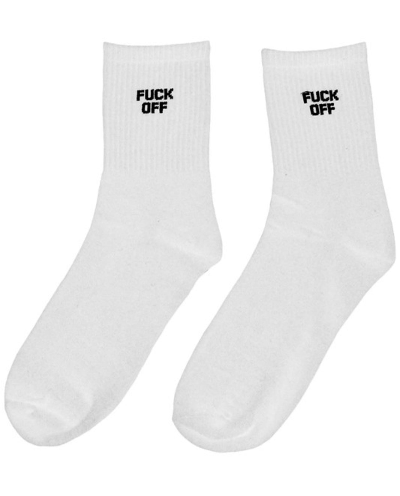 white socks, fuck off ,