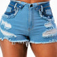 color block, color block shorts , denim shorts, riped jean shorts,baby blue shorts,