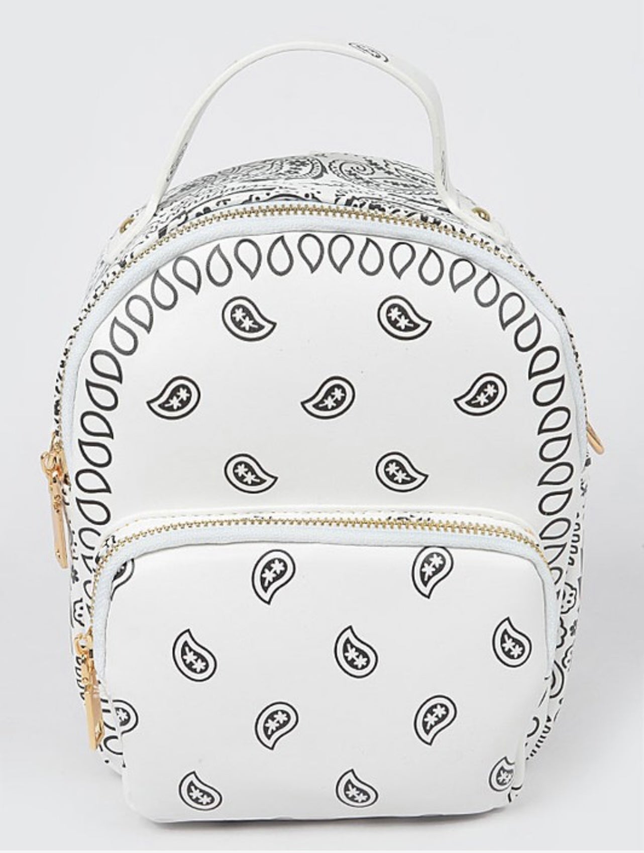 bandana print, bandana backpack ,paisley print, white backpack,